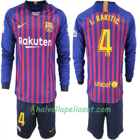 Jalkapallo Pelipaidat FC Barcelona I. Rakitic 4 Lasten Kotipaita 2018-2019 Pitkähihainen